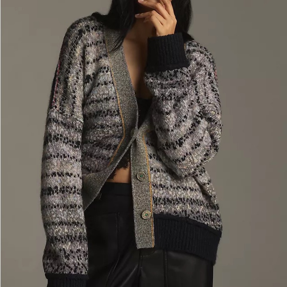 Pilcro Mash-Up V-Neck Cardigan |
Anthropologie